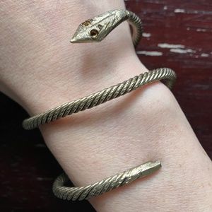 VINTAGE EGYPTIAN GOLD SNAKE BRACELET